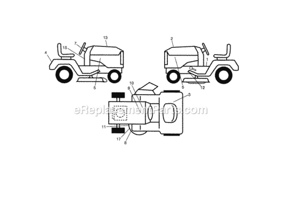 Page I Diagram and Parts List for 917250250  Craftsman Lawn Tractor