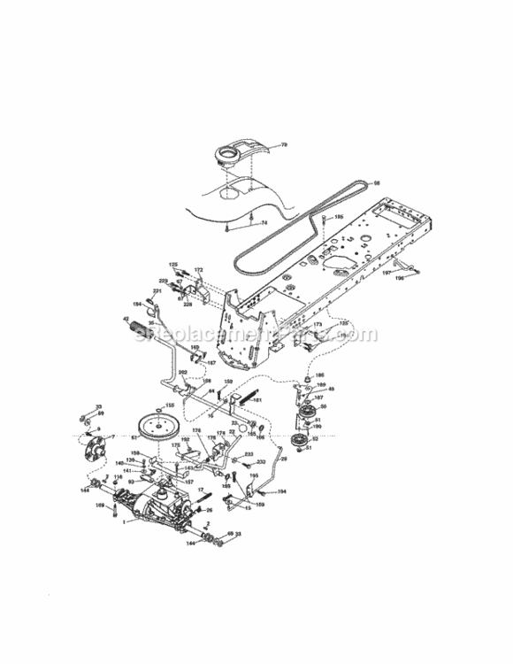 Page C Diagram and Parts List for 917250251  Craftsman Lawn Tractor