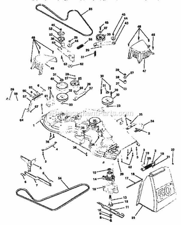 Page K Diagram and Parts List for 917250260  Craftsman Lawn Tractor