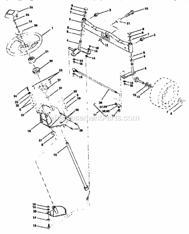 Page F Diagram and Parts List for 917250260  Craftsman Lawn Tractor