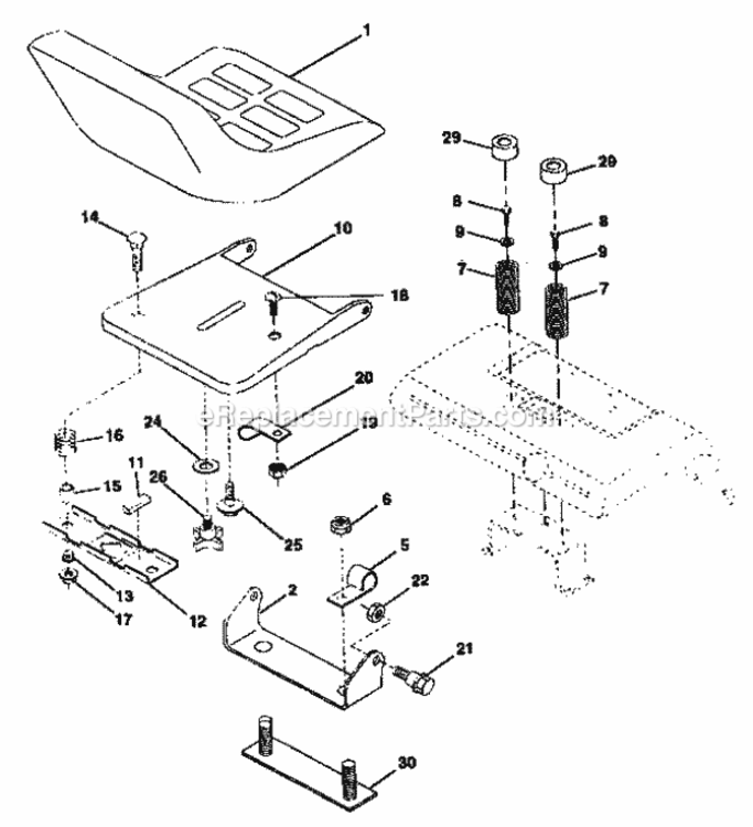 Page H Diagram and Parts List for 917250260  Craftsman Lawn Tractor