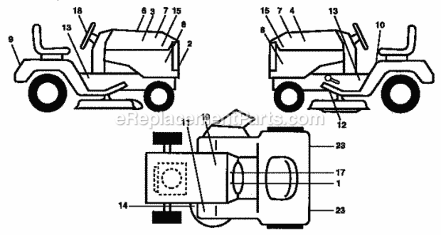Page A Diagram and Parts List for 917250261  Craftsman Lawn Tractor