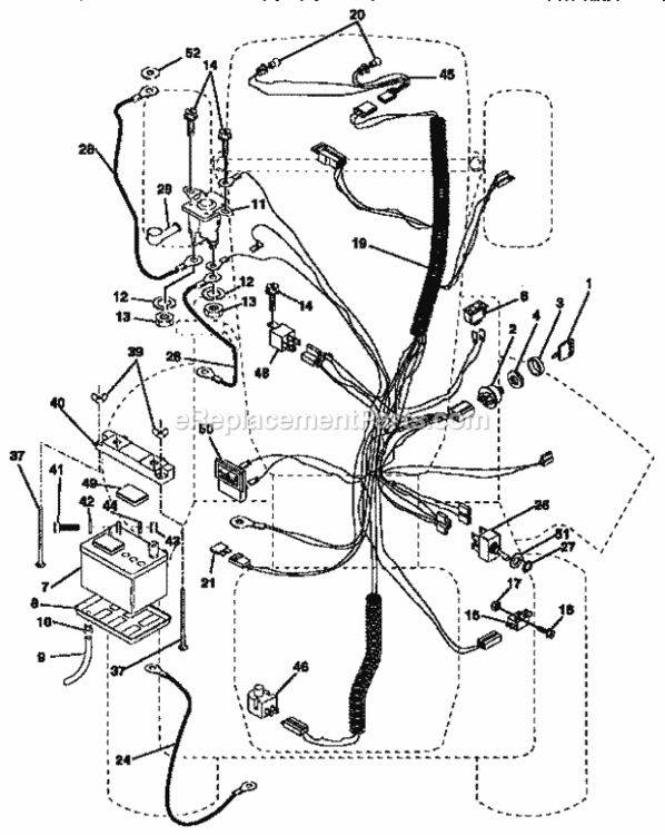 Page C Diagram and Parts List for 917250261  Craftsman Lawn Tractor