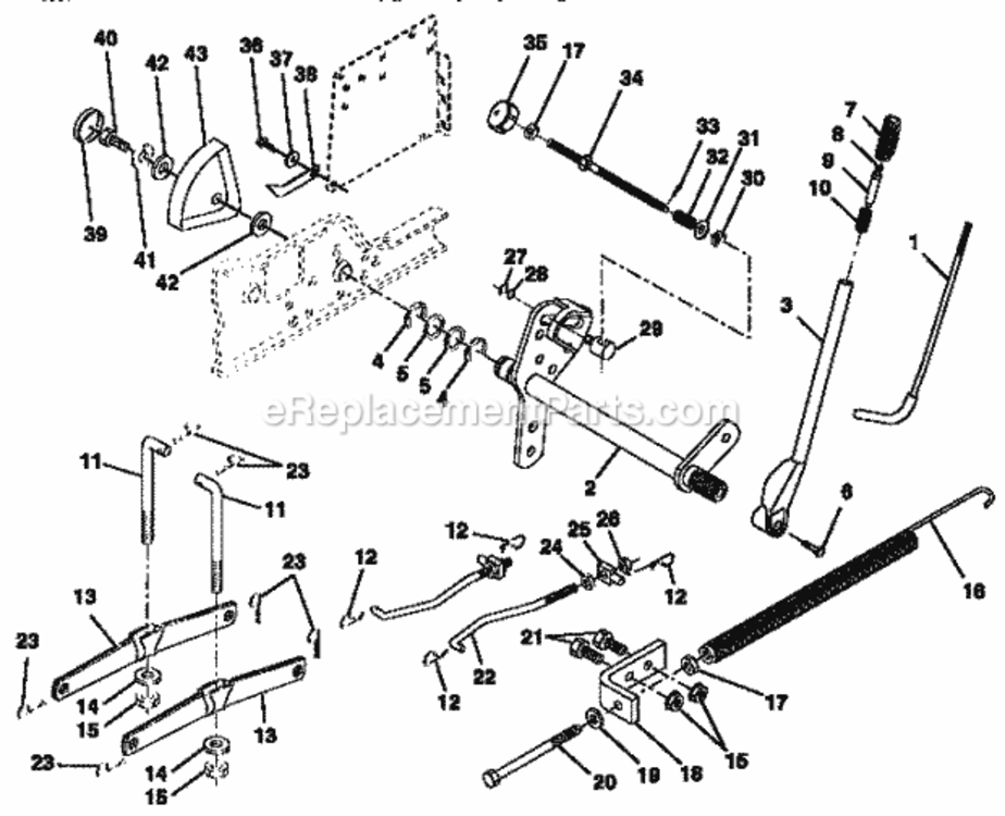 Page I Diagram and Parts List for 917250261  Craftsman Lawn Tractor
