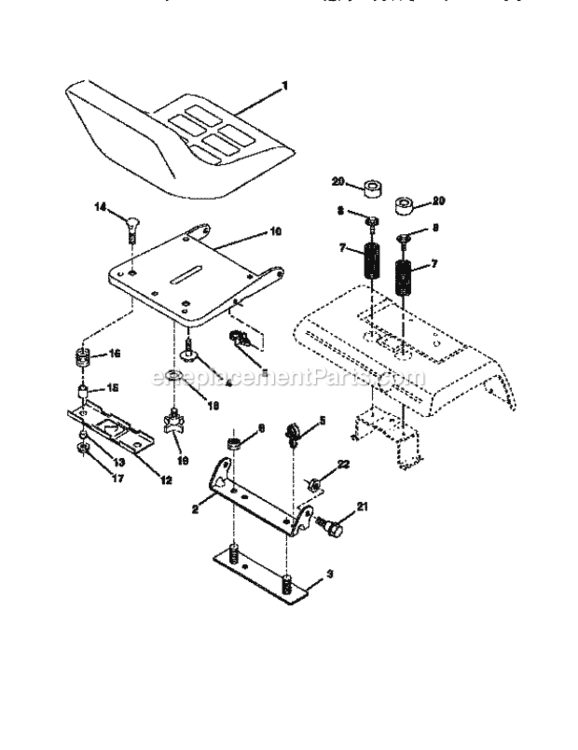 Page G Diagram and Parts List for 917250262  Craftsman Lawn Tractor
