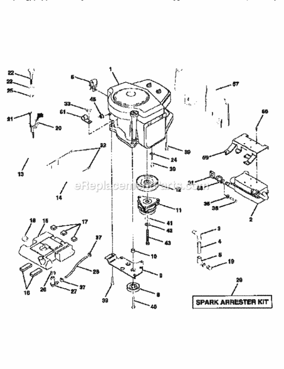 Page E Diagram and Parts List for 917250270  Craftsman Lawn Tractor