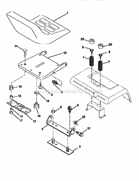 Page H Diagram and Parts List for 917250270  Craftsman Lawn Tractor