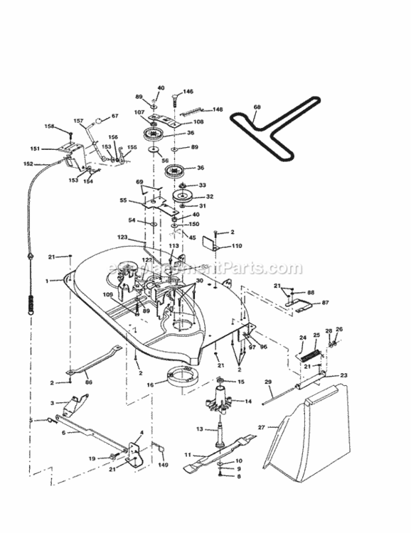 Page J Diagram and Parts List for 917250370  Craftsman Lawn Tractor
