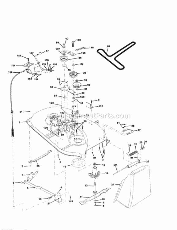 Page J Diagram and Parts List for 917250420  Craftsman Lawn Tractor