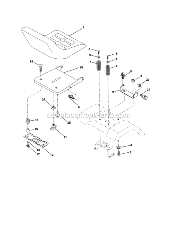 Page E Diagram and Parts List for 917250420  Craftsman Lawn Tractor