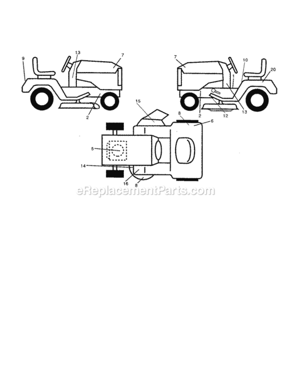 Page G Diagram and Parts List for 917250420  Craftsman Lawn Tractor