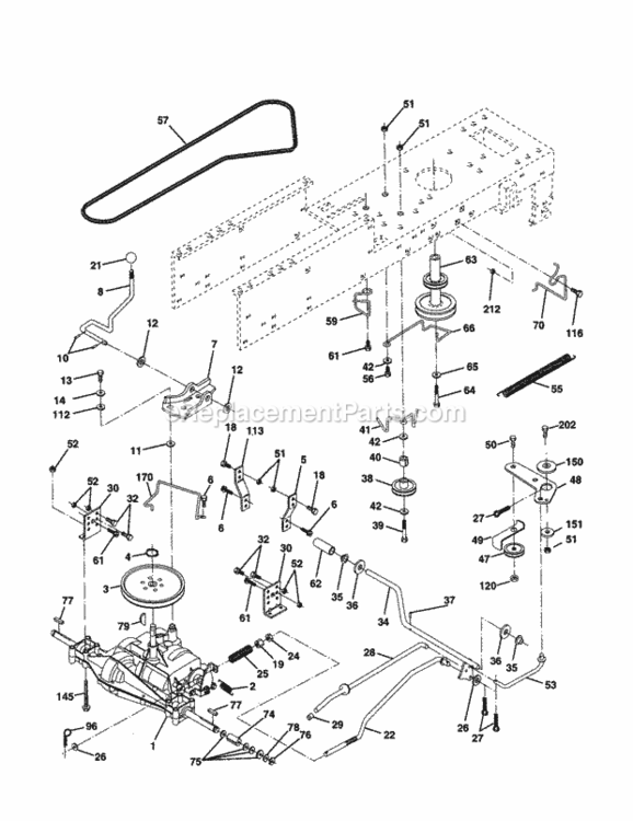 Page C Diagram and Parts List for 917250430  Craftsman Lawn Tractor