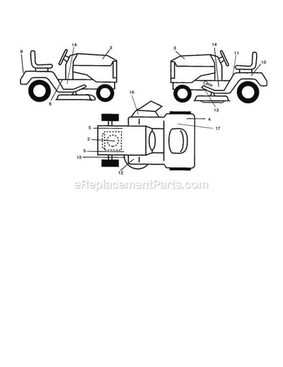 Page I Diagram and Parts List for 917250430  Craftsman Lawn Tractor
