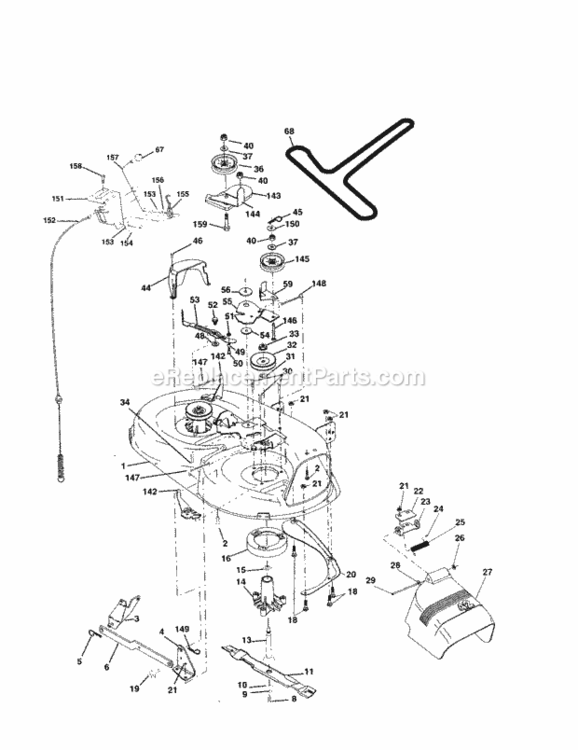 Page J Diagram and Parts List for 917250431  Craftsman Lawn Tractor