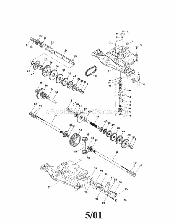 Page L Diagram and Parts List for 917250431  Craftsman Lawn Tractor
