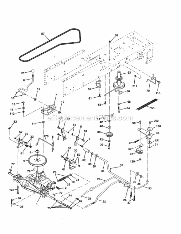 Page C Diagram and Parts List for 917250431  Craftsman Lawn Tractor