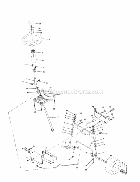 Page D Diagram and Parts List for 917250431  Craftsman Lawn Tractor