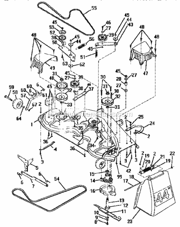 Page J Diagram and Parts List for 917250480  Craftsman Lawn Tractor