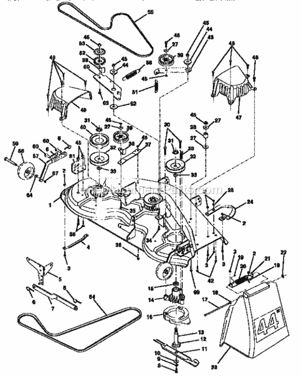 Page J Diagram and Parts List for 917250481  Craftsman Lawn Tractor
