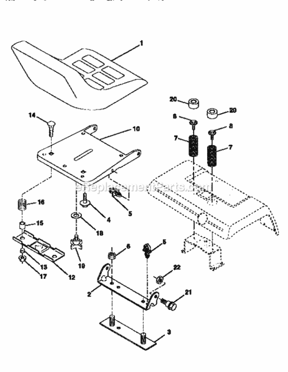 Page F Diagram and Parts List for 917250482  Craftsman Lawn Tractor