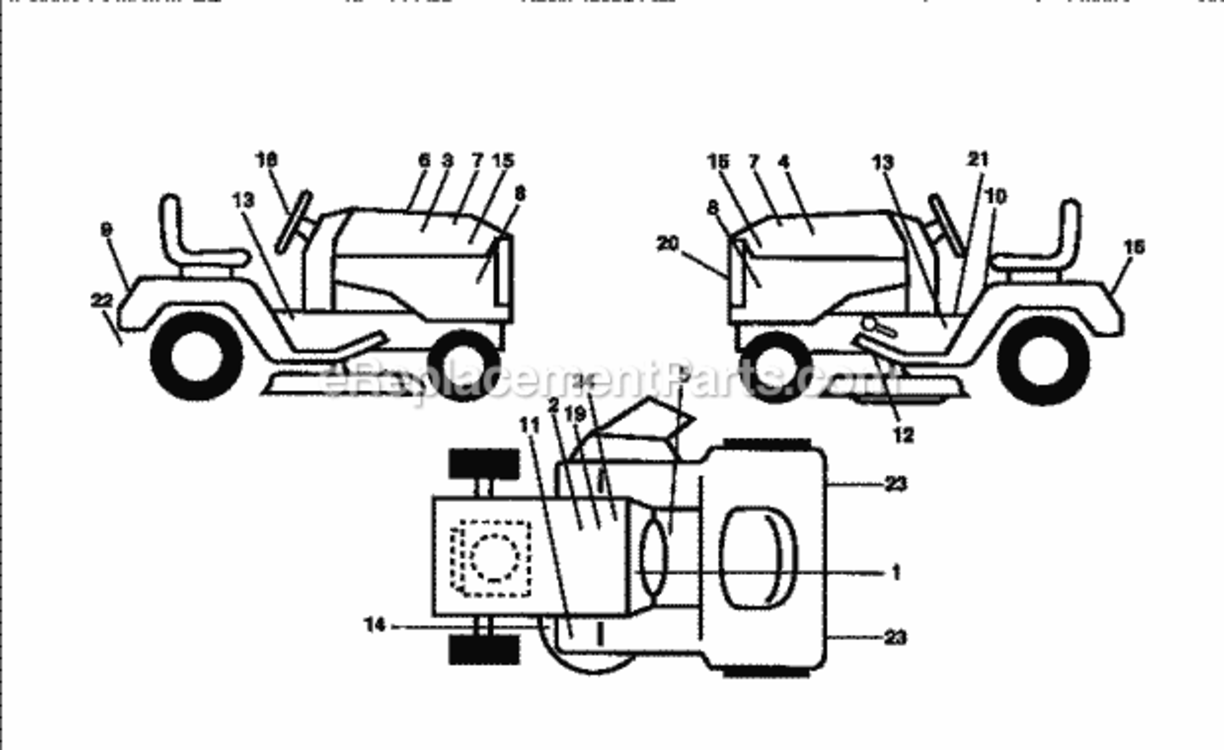 Page A Diagram and Parts List for 917250490  Craftsman Lawn Tractor