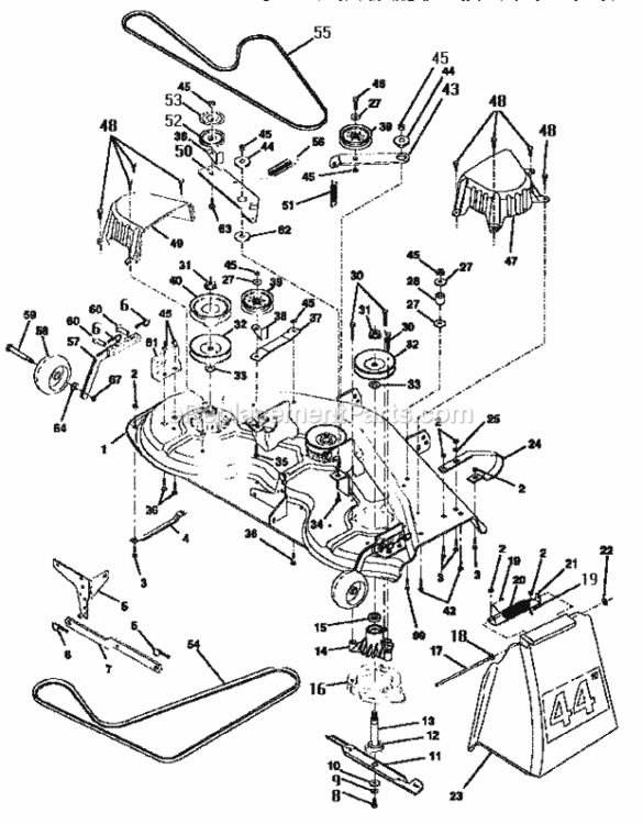 Page J Diagram and Parts List for 917250491  Craftsman Lawn Tractor