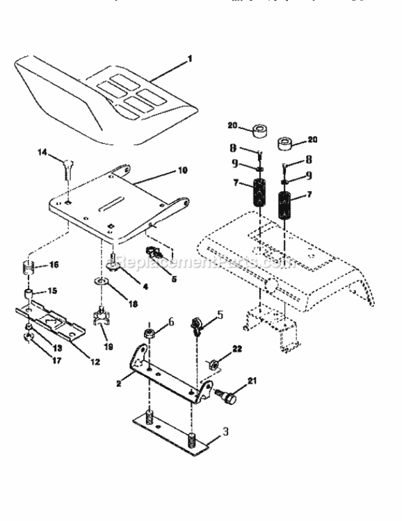 Page F Diagram and Parts List for 917250491  Craftsman Lawn Tractor