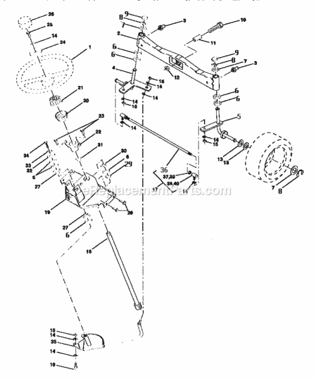 Page D Diagram and Parts List for 917250510  Craftsman Lawn Tractor