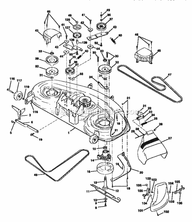 Page I Diagram and Parts List for 917250510  Craftsman Lawn Tractor