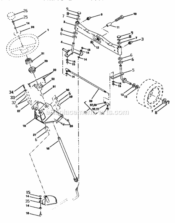 Page D Diagram and Parts List for 917250520  Craftsman Lawn Tractor