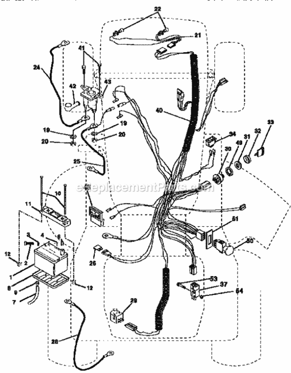 Page C Diagram and Parts List for 917250541  Craftsman Lawn Tractor