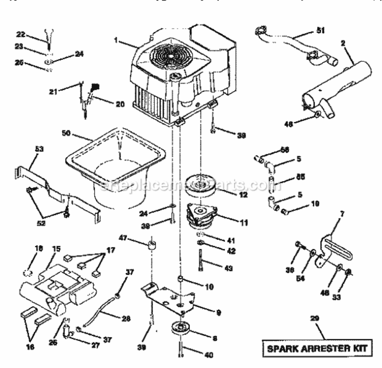 Page E Diagram and Parts List for 917250550  Craftsman Lawn Tractor