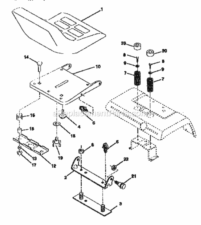 Page F Diagram and Parts List for 917250550  Craftsman Lawn Tractor