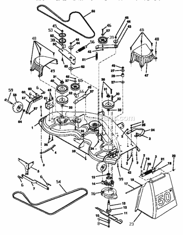 Page J Diagram and Parts List for 917250551  Craftsman Lawn Tractor