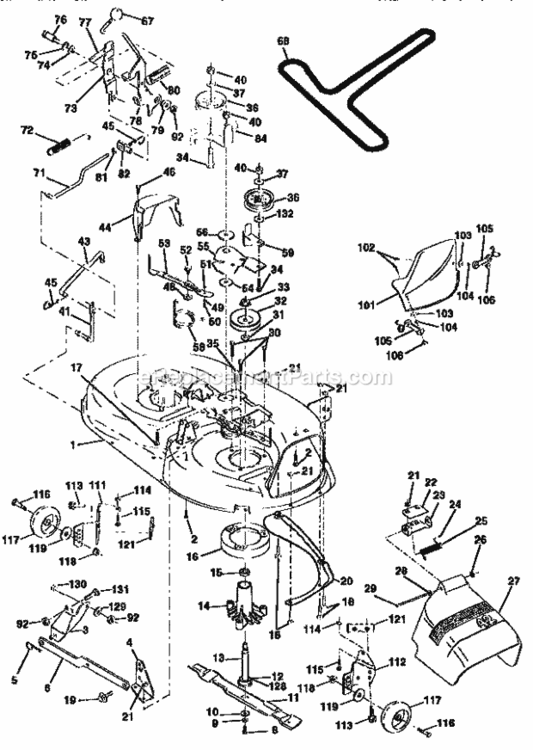 Page G Diagram and Parts List for 917250571  Craftsman Lawn Tractor