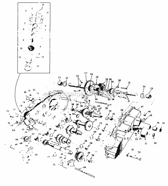 Page C Diagram and Parts List for 91725070  Craftsman Lawn Tractor