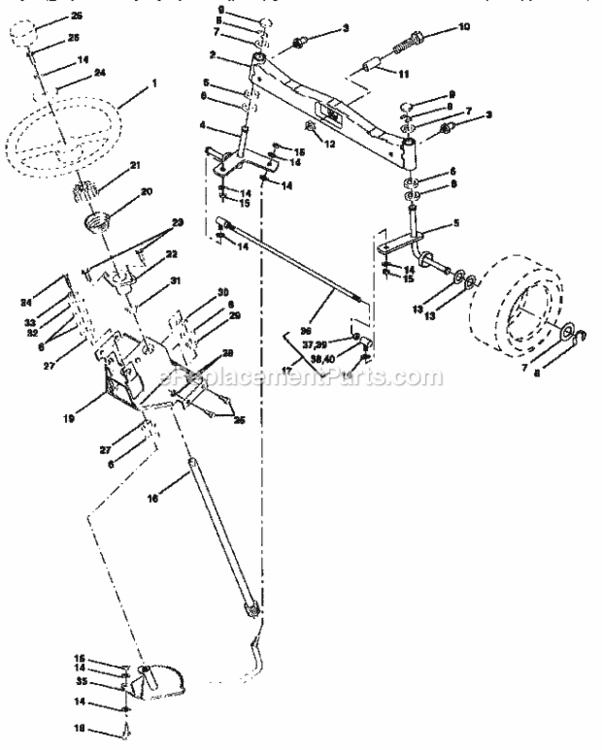 Page D Diagram and Parts List for 917250770  Craftsman Lawn Tractor