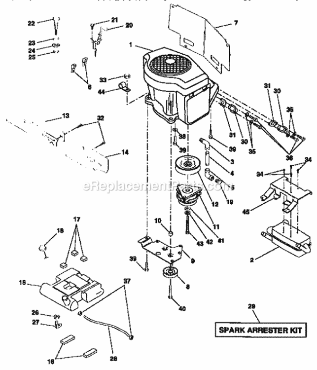 Page E Diagram and Parts List for 917250770  Craftsman Lawn Tractor