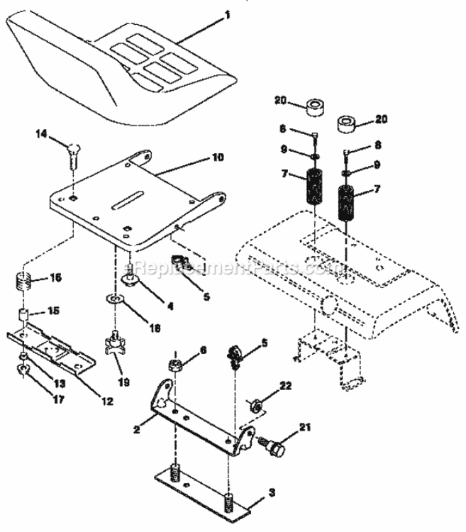 Page F Diagram and Parts List for 917250770  Craftsman Lawn Tractor