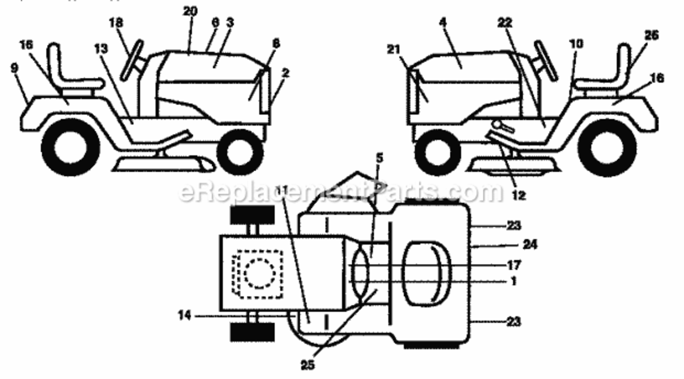 Page G Diagram and Parts List for 917250770  Craftsman Lawn Tractor