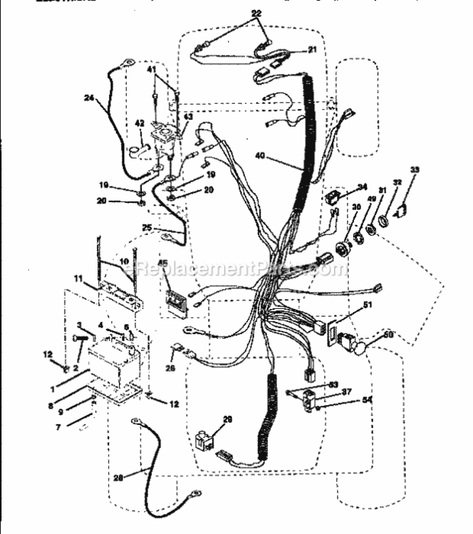 Page C Diagram and Parts List for 917250781  Craftsman Lawn Tractor