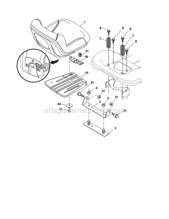 Page L Diagram and Parts List for 917250830  Craftsman Lawn Tractor