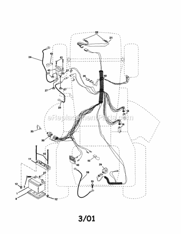 Page A Diagram and Parts List for 917250840  Craftsman Lawn Tractor