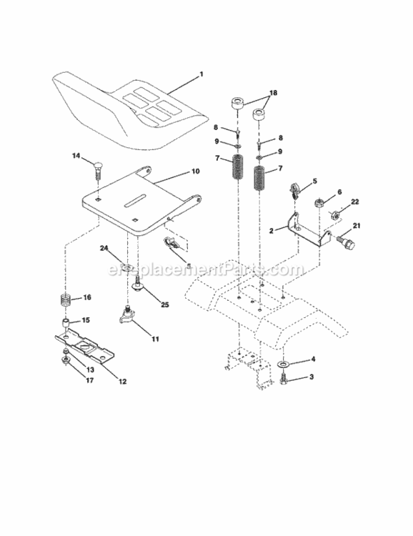 Page F Diagram and Parts List for 917250980  Craftsman Lawn Tractor