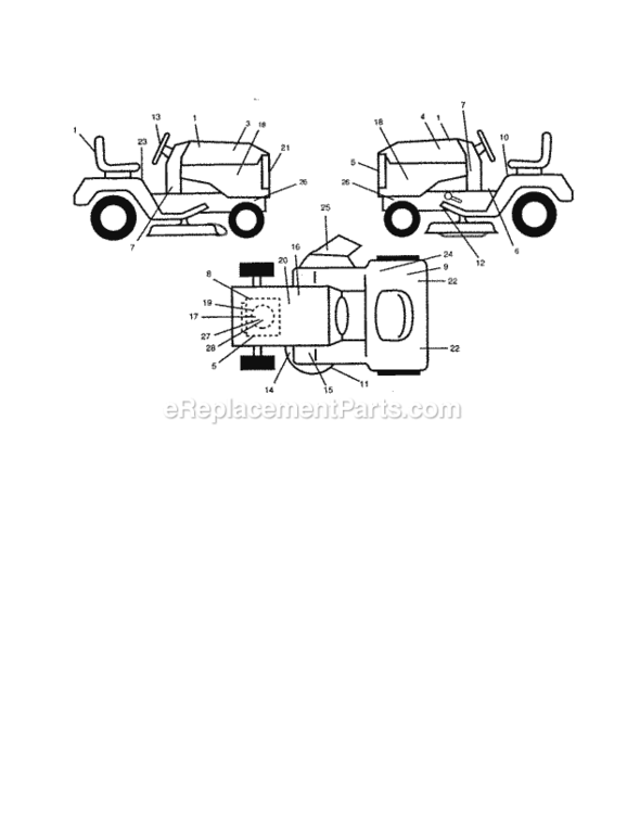 Page G Diagram and Parts List for 917250980  Craftsman Lawn Tractor