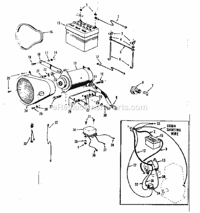 Page D Diagram and Parts List for 91725101  Craftsman Lawn Tractor