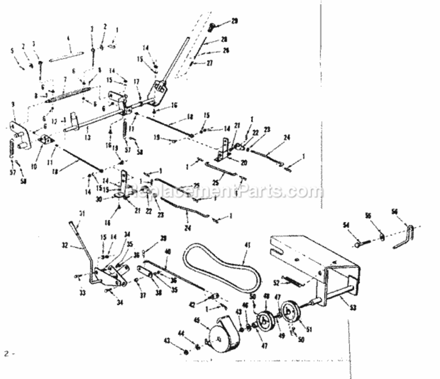 Page B Diagram and Parts List for 917251021  Craftsman Lawn Mower