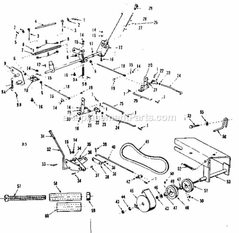 Page B Diagram and Parts List for 917251042  Craftsman Lawn Mower