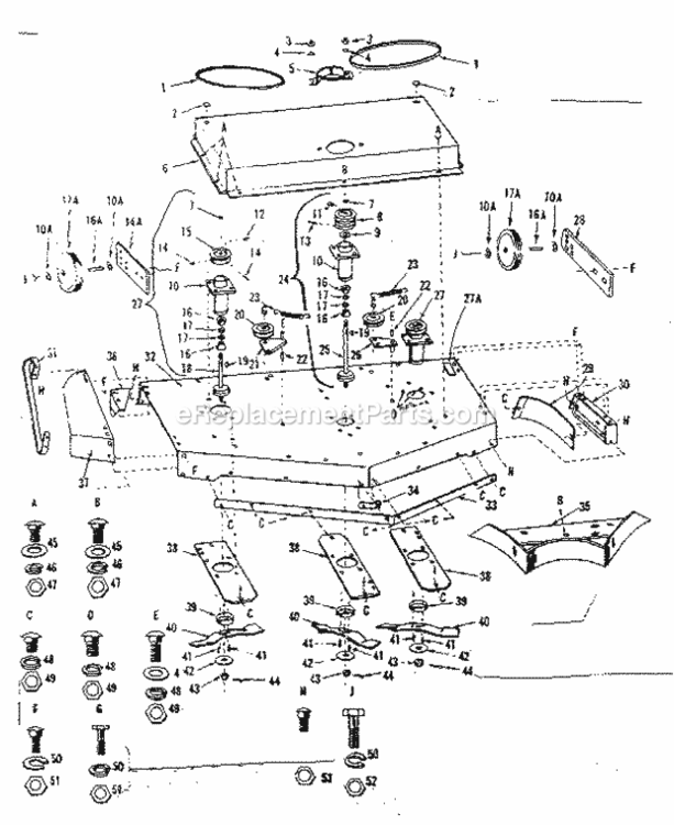 Page A Diagram and Parts List for 917251050  Craftsman Lawn Mower