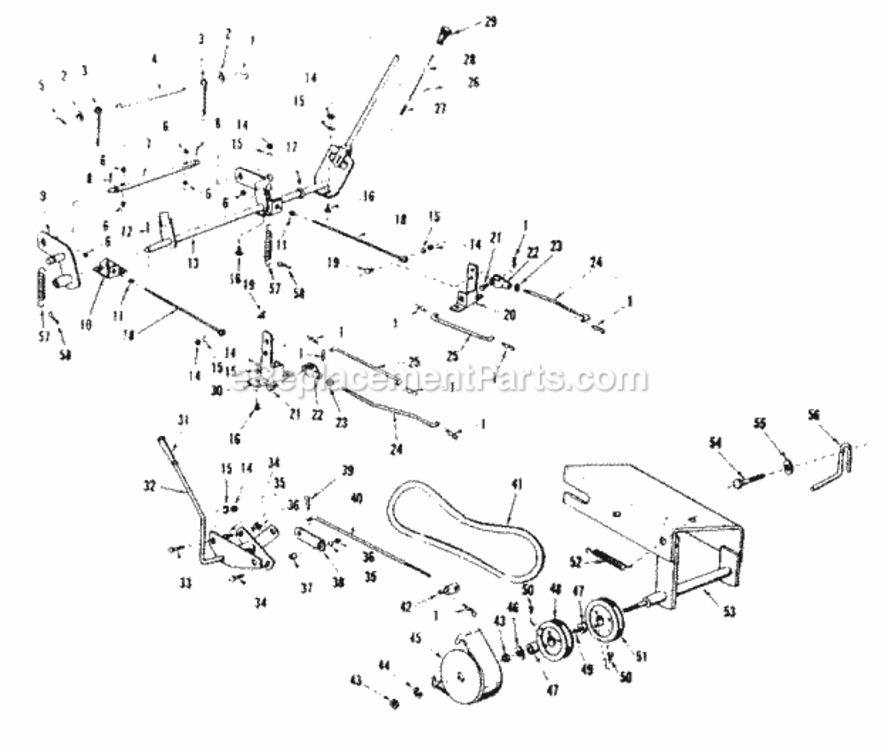 Page B Diagram and Parts List for 917251050  Craftsman Lawn Mower